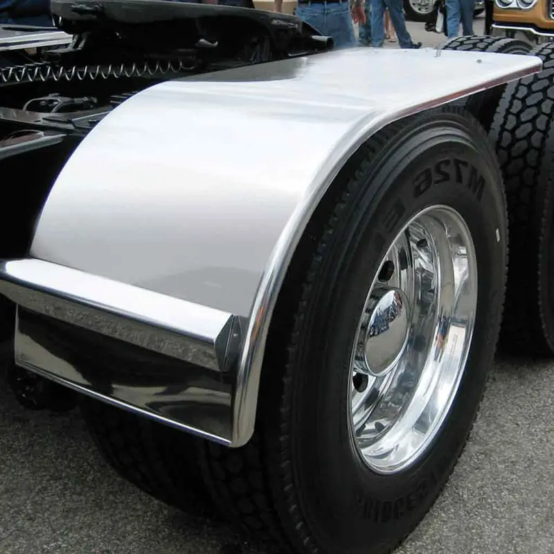 Tfen-H13 66″ Smooth Half Fenders – 16 Gauge | Mirror Shine Stainless Steel 1
