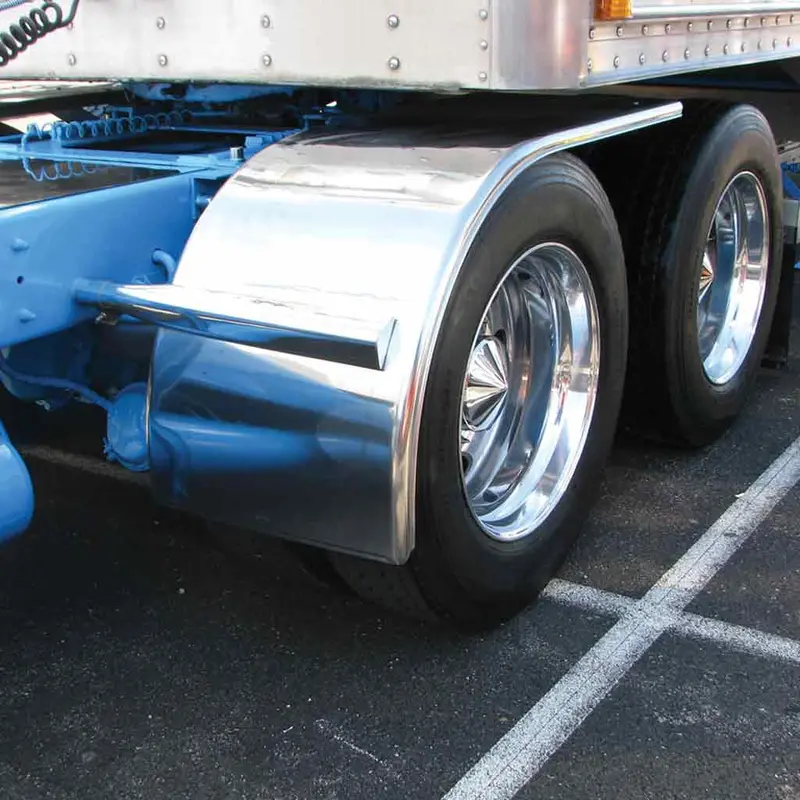 Tfen-H15 66″ Smooth Long Front Half Fenders – 16 Gauge | Mirror Shine Stainless Steel 1