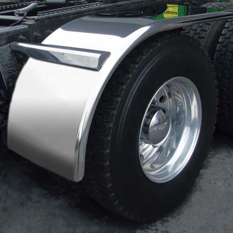 Tfen-H20 66″ Smooth Low Profile Half Fenders – 16 Gauge | Mirror Shine Stainless Steel 1