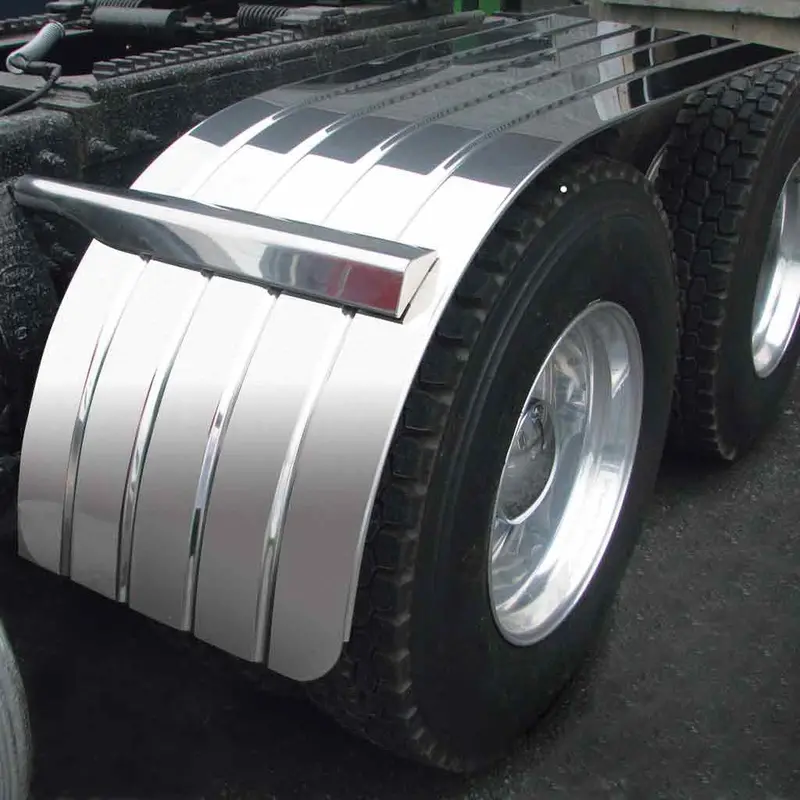 Tfen-H32 60″ 4 Ribbed Half Fenders – 16 Gauge | Mirror Shine Stainless Steel 1