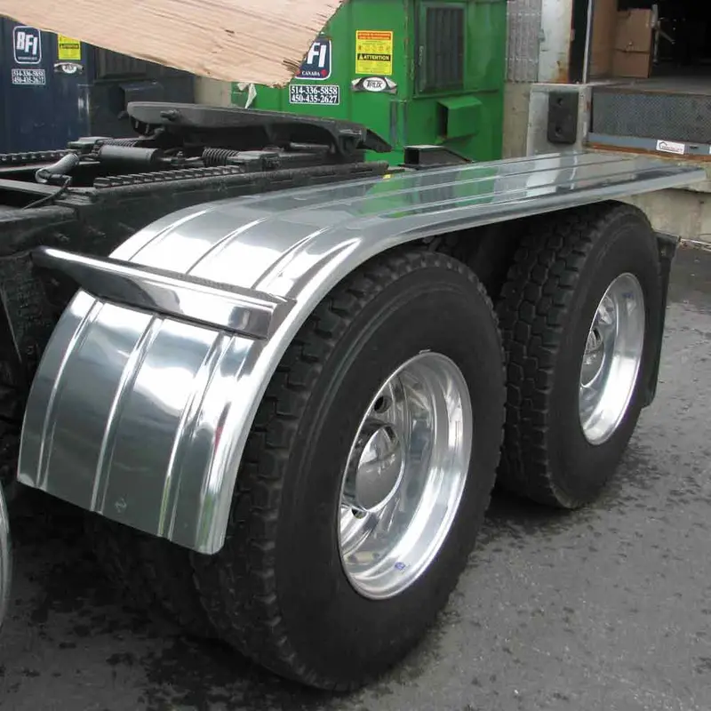 Tfen-H63 144″ 3 Ribbed Half Fenders – 16 Gauge | Mirror Shine Stainless Steel 1
