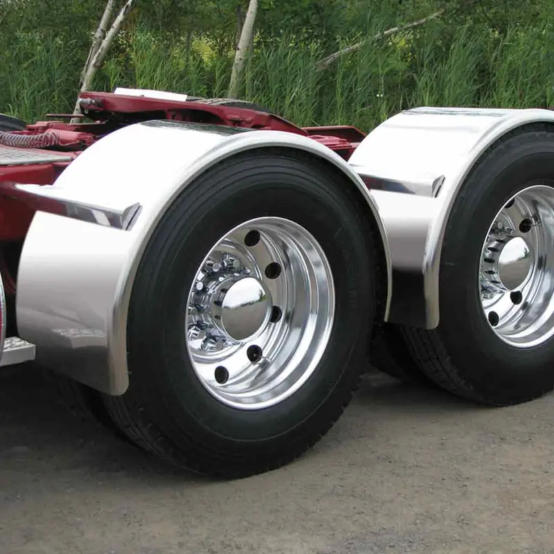 Tfen-S11 91″ Low Rider Smooth Curved Drop Single Axle Fenders – 14 Gauge | Mirror Shine Stainless Steel 1