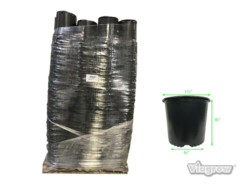 The Harvest Company Viagrow 3 Gal. 11.5 In. L X 9.13 In. W X 9.63 In. H Black Indoor/Outdoor Plastic Nursery Pot 4,320-Pallet (Vhpp300-Pt) 1