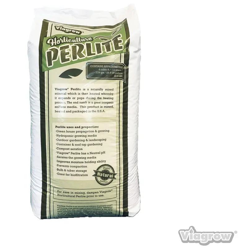 The Harvest Company Viagrow 4 Cu. Ft. (113L) Horticultural Perlite Natural Soil Amendment (Packs) 1
