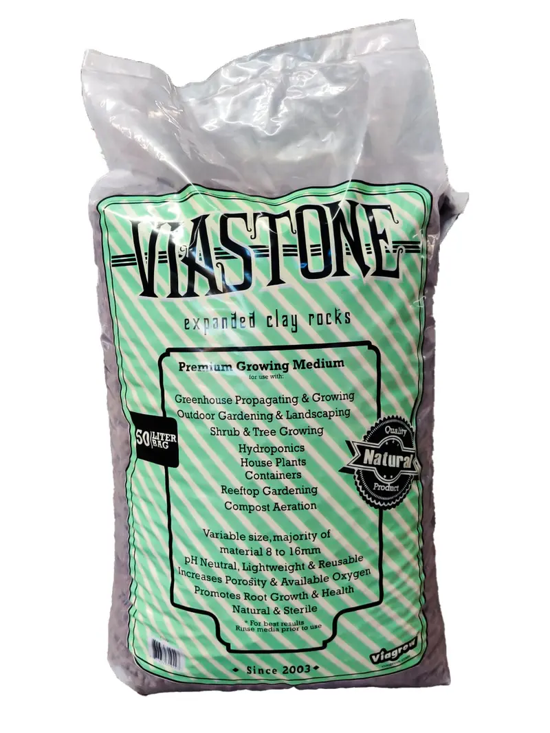 The Harvest Company Viastone 50L Expanded Clay Pebbles Irregular Grow Rocks Hydroponic Growing Medium (Packs) 1