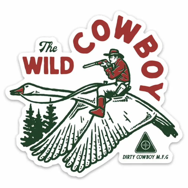 The Wild Cowboy Flying Goose Decal 1