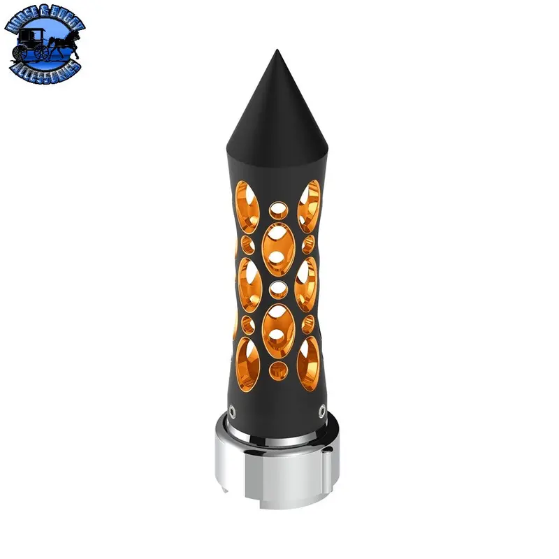 Thread-On Daytona Style Spike Gearshift Knob With Led 9/10 Speed Adapter (Choose Finish) (Choose Led Color) 1