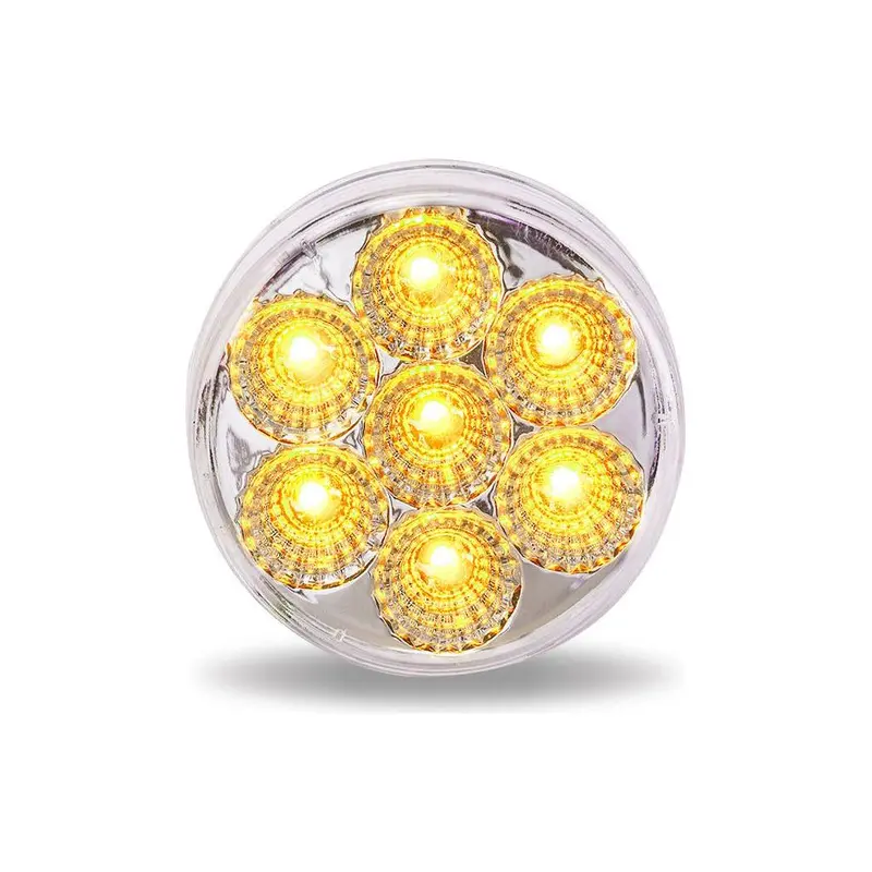 Tled-2Hxca 2 1/2" Round Clear Amber Led (7 Diodes) 1