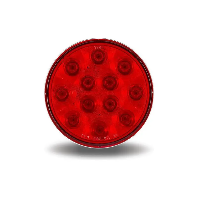Tled-412R 4" Round Led Stop, Turn & Tail Light (Red Lens) 12 Diodes 1