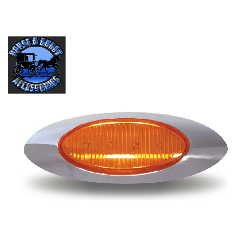 #Tled-G4a Trux Panelite Replacement Light Amber W/Amber Lens Peterbilt Side Marker 1