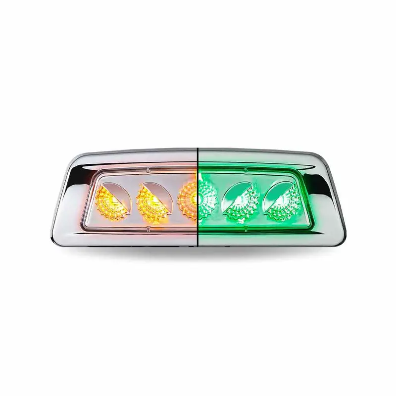Tled-K200ag (Peterbilt 567) Kenworth T680/T700/T880passenger Fender Marker Light-Dual Revolution Amber/Green Led 1