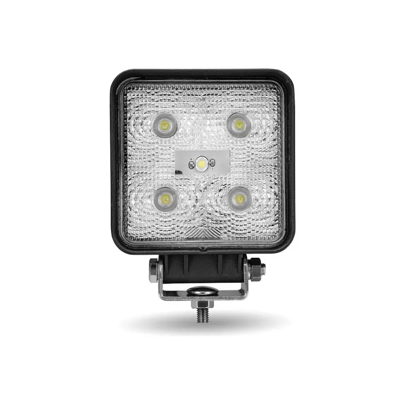 Tled-U24 Universal White Square Spot Work Light - Clear Lens - Black Housing (5 Diodes) - 500 Lumens 1