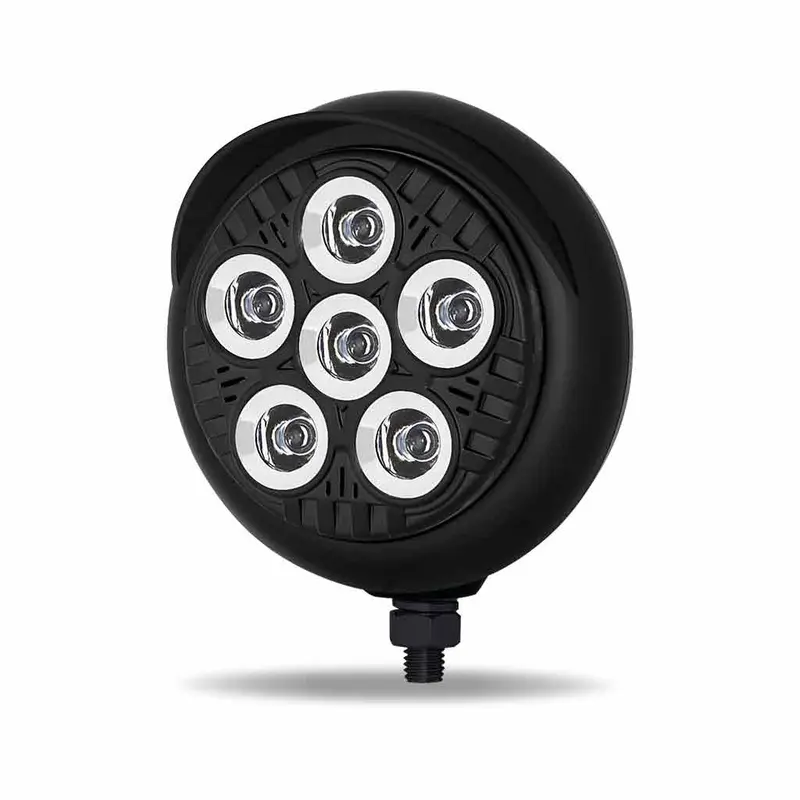 Tled-Ux5 Legacy Series Round Led Load/Work Light With Black Front - Black Housing - Black Visor 1