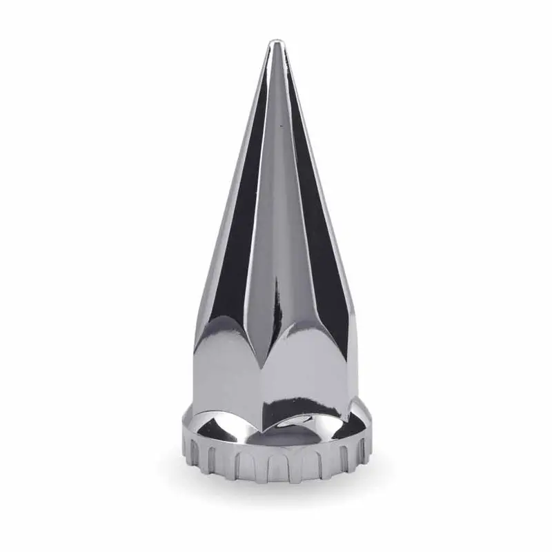 Tnut-P1 33Mm Pointed Threaded Nut Cover With Flange – Chrome Abs Plastic 1