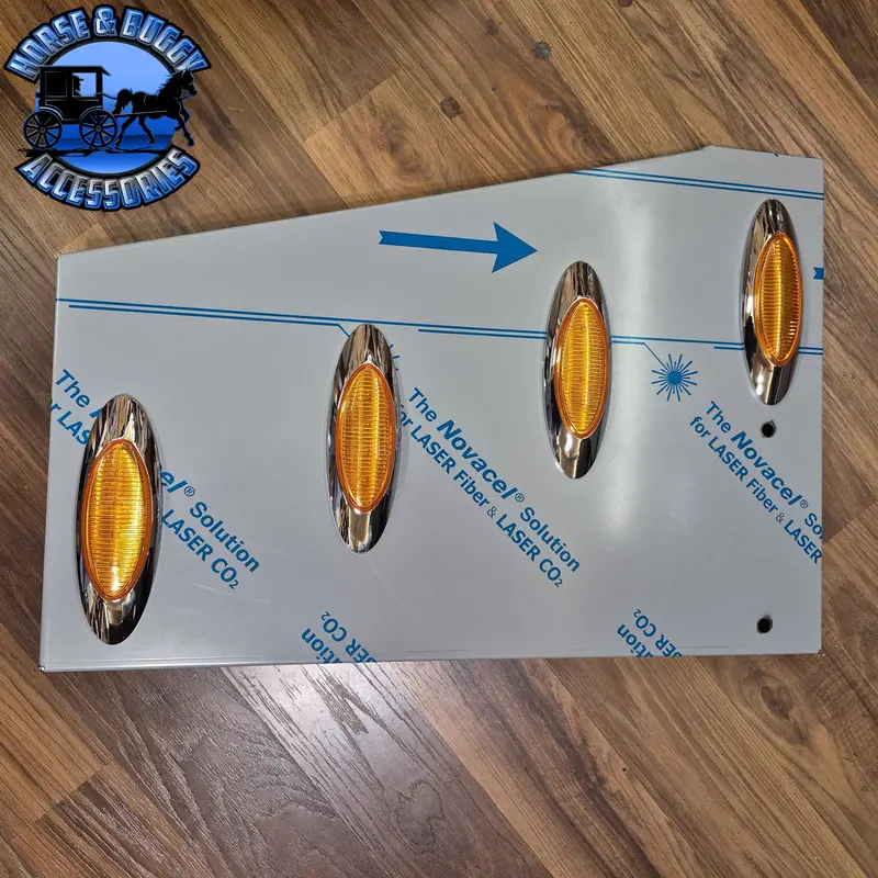 Tp-1306 Peterbilt 379 Cowl Panel With 8 Slotted Light Holes 1