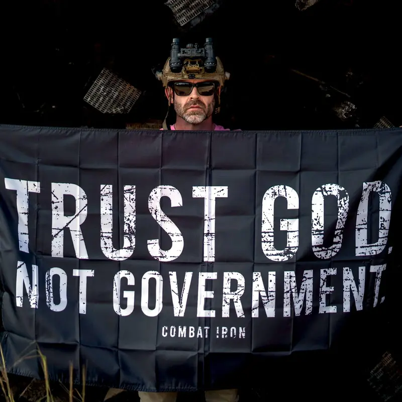 Trust God. Not Government. Distressed 3' X 5' Wall Flag 1