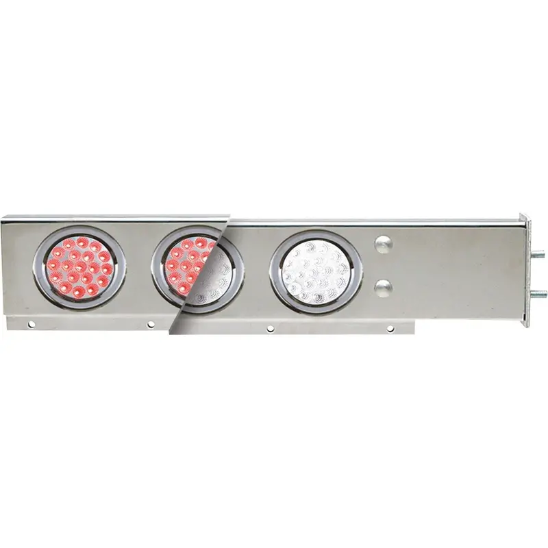 Tu-9210L3 Stainless Steel Mudflap Hanger Red/White Reverse Lights 4" (2 1/2" Bolt Spacing) Tu-9210L3 1
