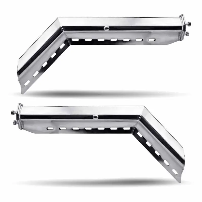 Tu-9227 45° Angled 28.5″ Mud Flap Hangers – 2 1/2″ Bolt Spacing | Chrome Metal 1