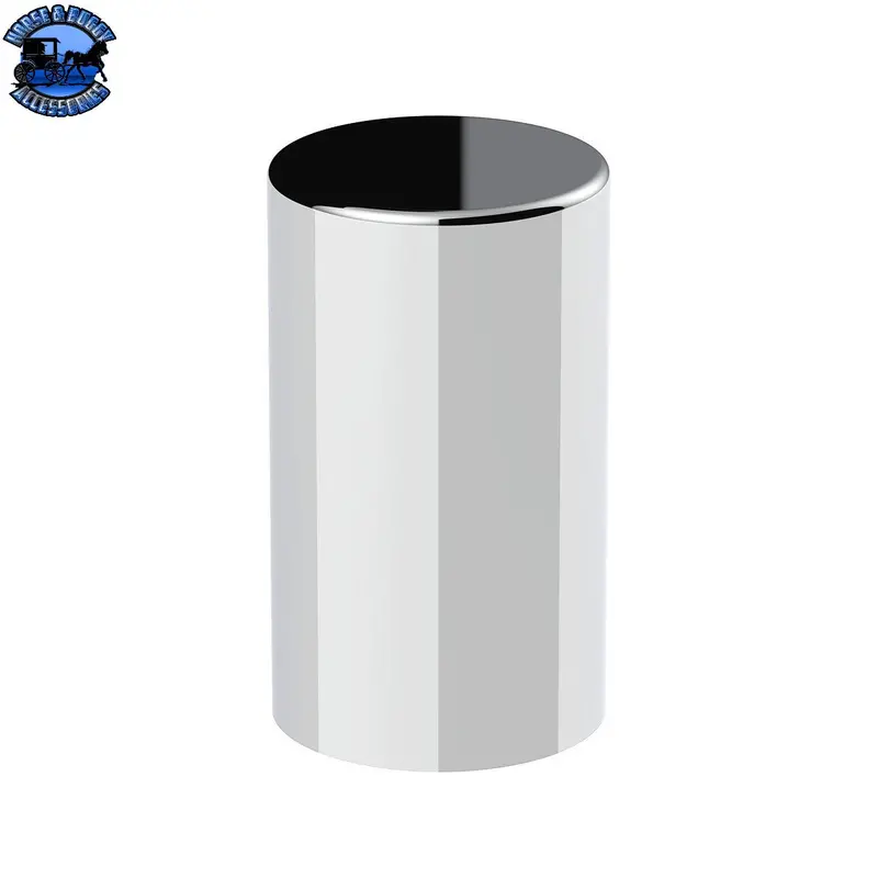 Up-10013B 33Mm X 3-1/2" Chrome Plastic Cylinder Nut Cover - Thread-On (Bulk) 1
