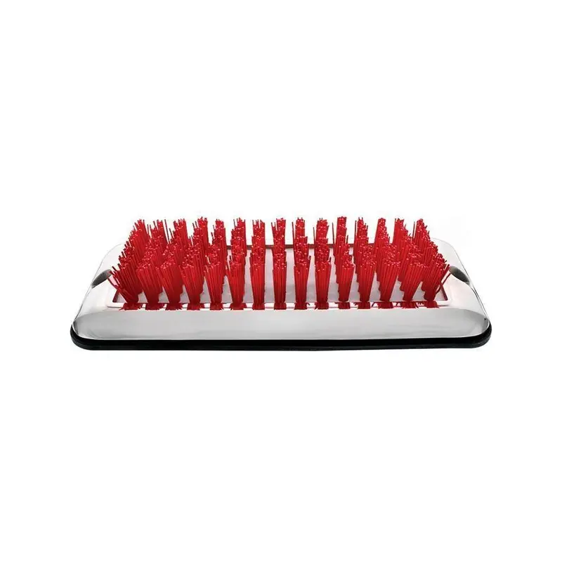 Up-90055 Heavy Duty Stainless Shoe/Boot Scraper W/ Red Step Brush Universal Mount 1
