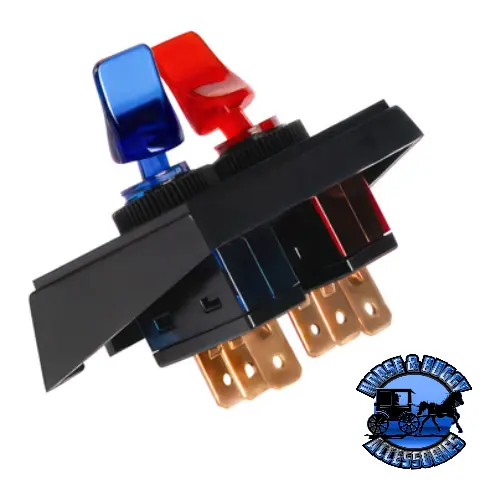 Up-98357 Red & Blue Illum Duckbills In Panel Mount Combo 20 Amp 12V S.P.S.T. On/Off 1 Set. 1
