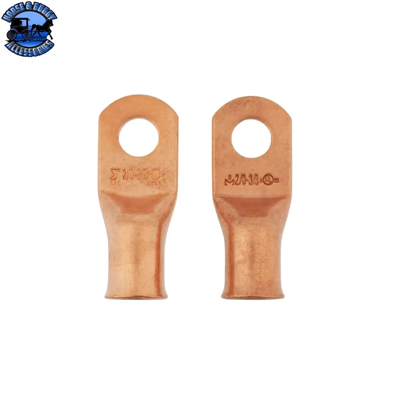 Up-98448 2/0 3/8" Hd Seamless Tubular Copper Lug-Flared End 2 Pcs 1