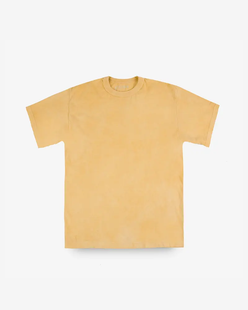 Utilitees - 5.5Oz Loopwheel Crew Neck T-Shirt - Hand Dyed Yellow 1