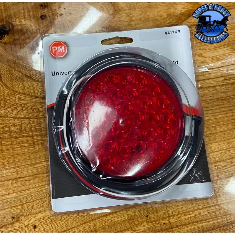 V417kr 4" Red Led Stop/Turn/Tail, Round, 36-Diodes, Red Kit 1