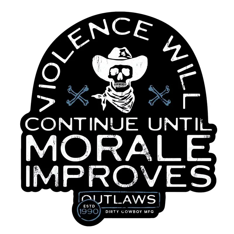 Violence Will Continue Until Morale Improves Decal Sticker 1