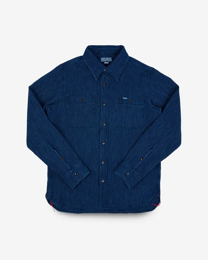 Waffle Work Shirt - Indigo 1