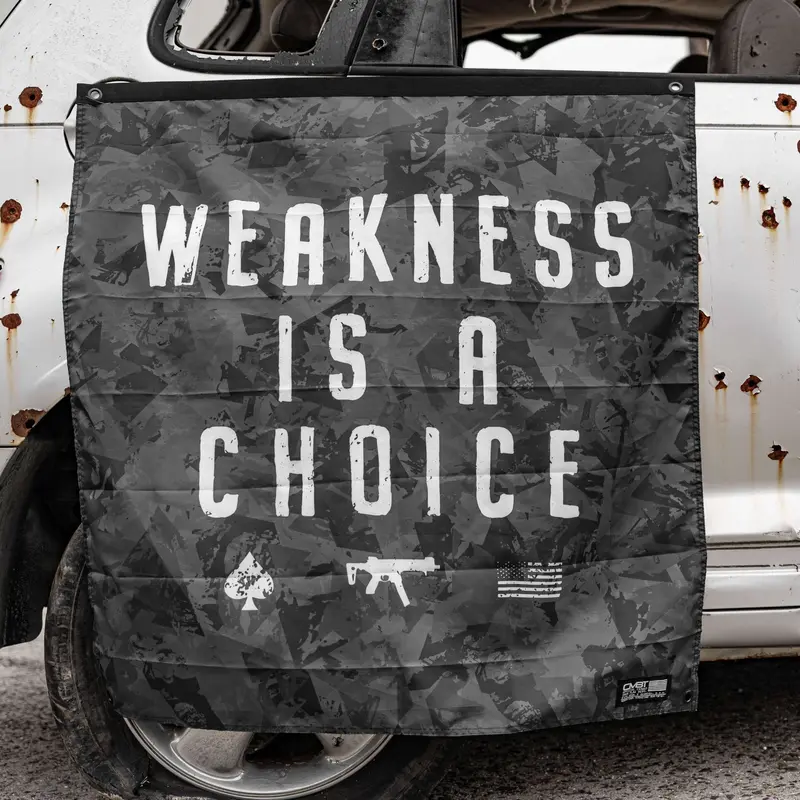 Weakness Is A Choice 3'X3' Camo Flag 1