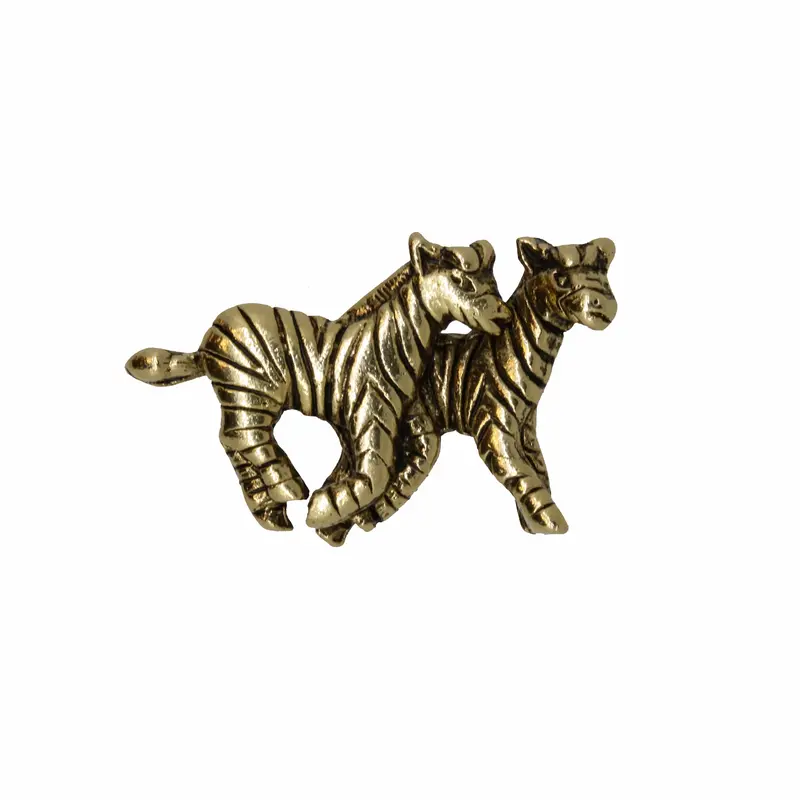 Zebra Gold Lapel Pin 1