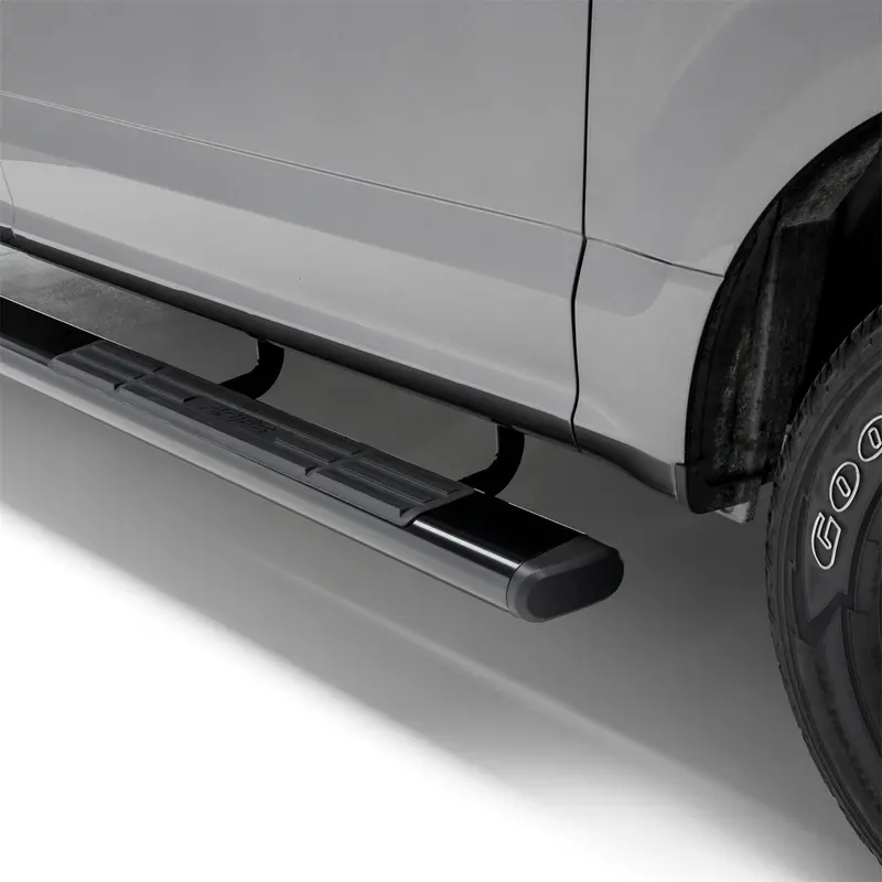 Aries Oval Nerf Bars – 4445017, 6" X 53", Black Aluminum, Fit Select Ford F-150 Models 1