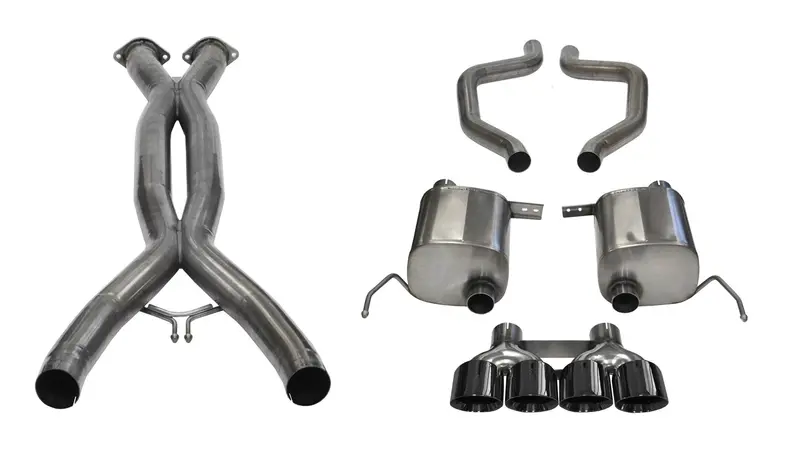 Corsa Pro-Series Cat-Back Exhaust – 2.75-Inch Dual Exit With Quad 4.5-Inch Black Pvd Tips 1