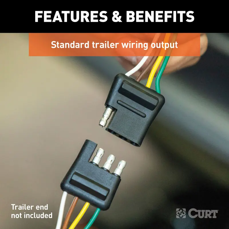 Curt Custom 4-Way Flat Trailer Wiring Harness – Vehicle-Specific Fit For Select Dodge Avenger Models 1