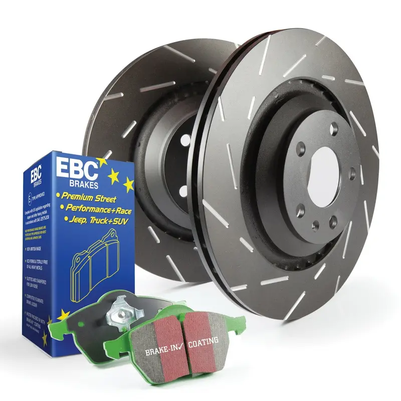 Ebc Greenstuff S2 Brake Kit With Usr Slotted Rotors – Front & Rear Package 1