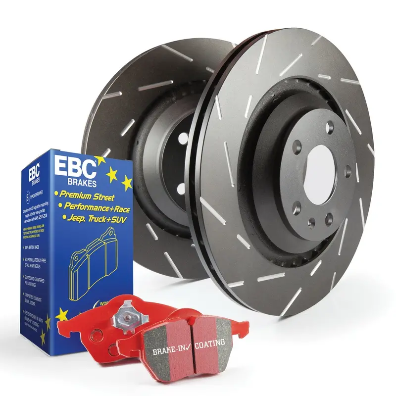 Ebc S4 Kits – Redstuff Brake Pads With Usr Sport Slotted Rotors 1