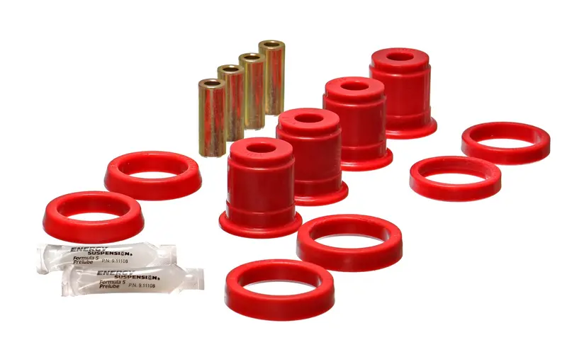 Energy Suspension 2.3105R Front Upper Control Arm Bushings – Red Polyurethane Performance Set 1