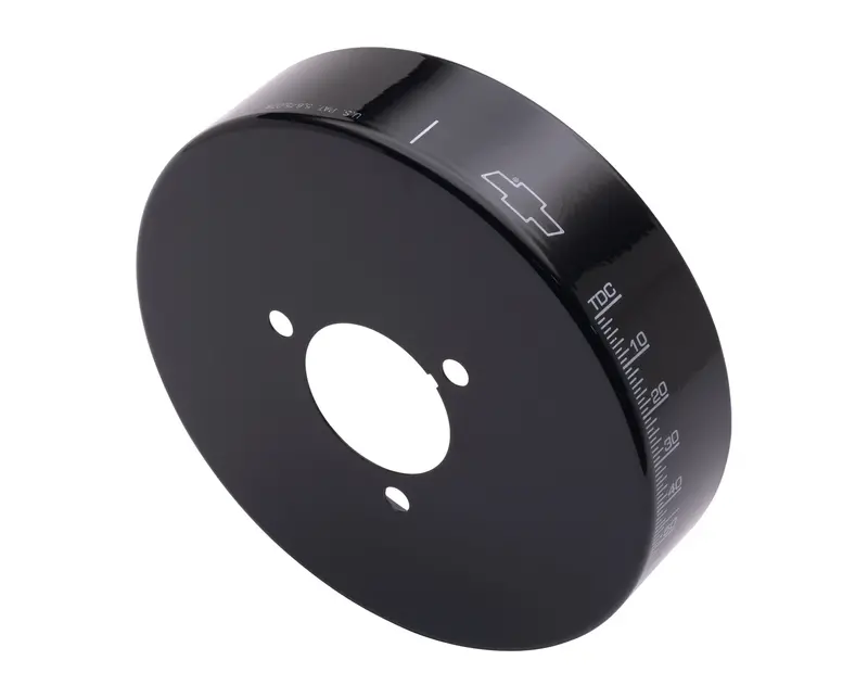 Proform Harmonic Balancer Cover – Black Engine Dress-Up For Small-Block Chevy With 8" Damper 1