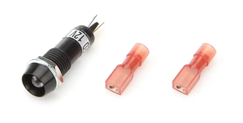 Quickcar Racing Warning Light – 3/8" Threaded White Indicator For Race Car Dash Or Panel Use 1