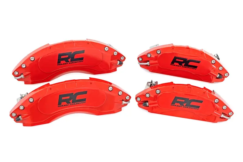 Rough Country 71106A Red Caliper Cover Kit For 2019–2022 Chevy/Gmc 1500 (2Wd/4Wd) 1