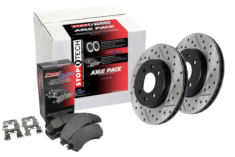 Stoptech Street Rear Brake Kit – 938.66525 Drilled & Slotted Axle Pack 1