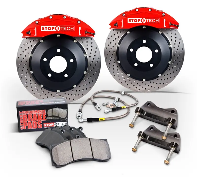 Stoptech Trophy Sport Rear Big Brake Kit: Silver Calipers, Two-Piece Slotted Rotors (83.517.0047.R3) 1