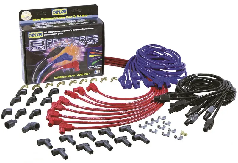 Taylor Cable Spiro-Pro 8Mm Race Ignition Wires – Black Spiro-Wound Core Set 1